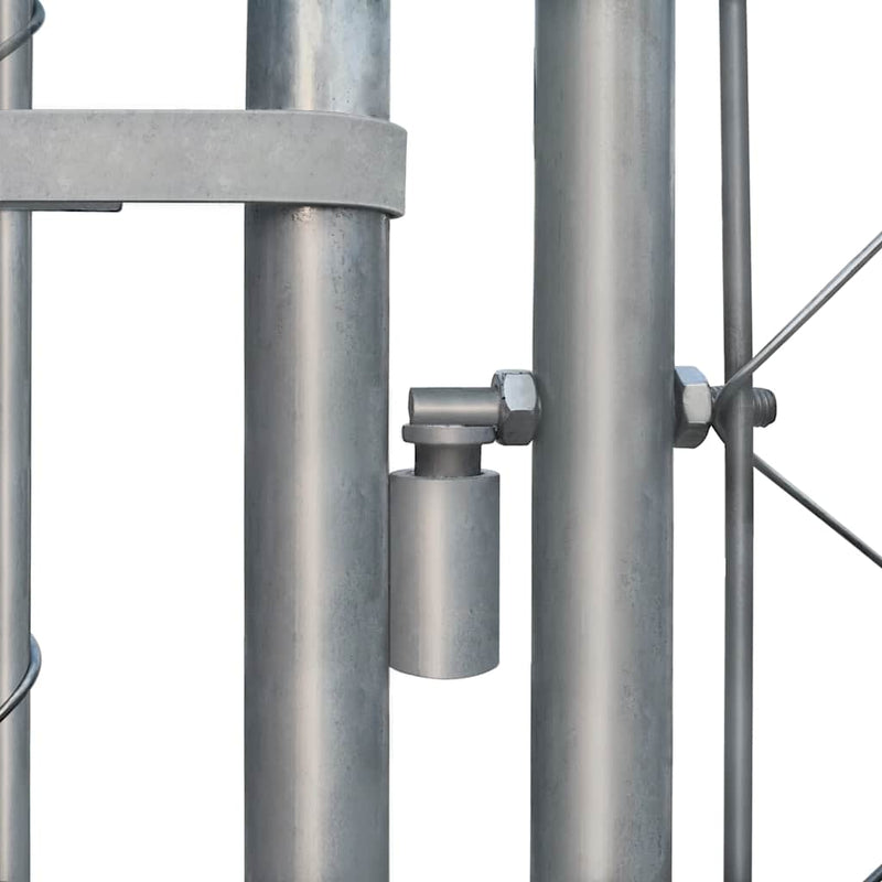 Outdoor Dog Kennel Galvanised Steel 4x4x1 m Payday Deals