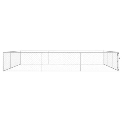 Outdoor Dog Kennel Galvanised Steel 6x6x1 m Payday Deals