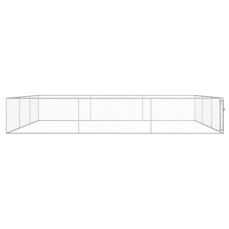 Outdoor Dog Kennel Galvanised Steel 6x6x1 m Payday Deals