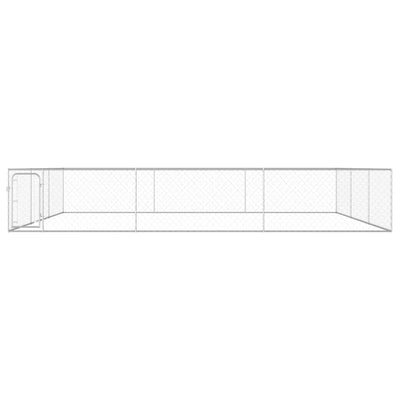 Outdoor Dog Kennel Galvanised Steel 6x6x1 m Payday Deals