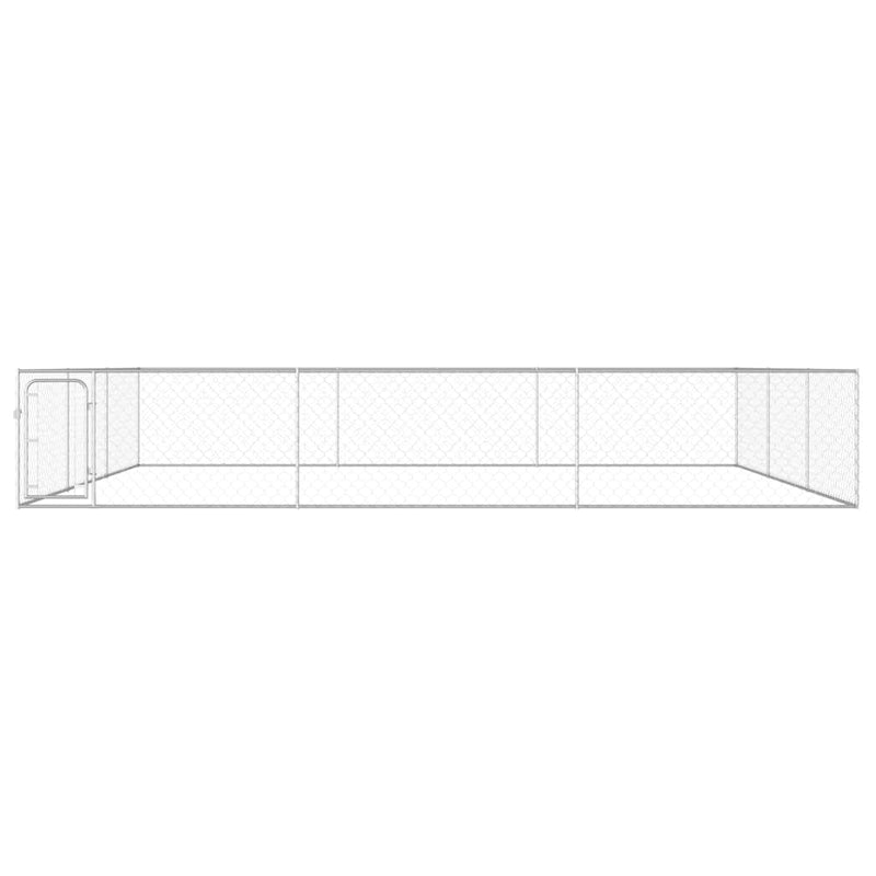 Outdoor Dog Kennel Galvanised Steel 6x6x1 m Payday Deals