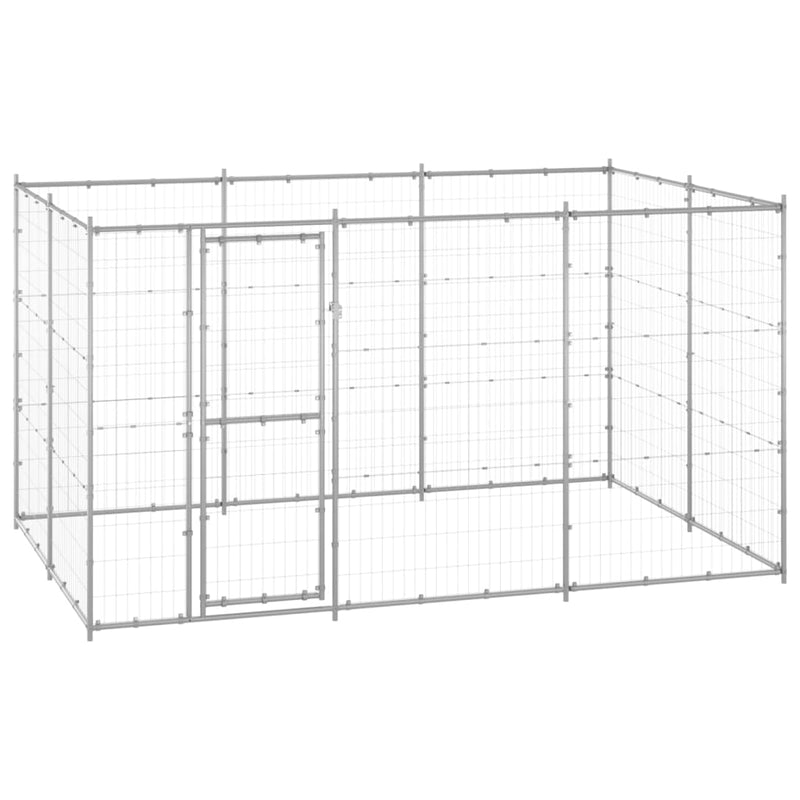 Outdoor Dog Kennel Galvanised Steel 7.26 m² Payday Deals