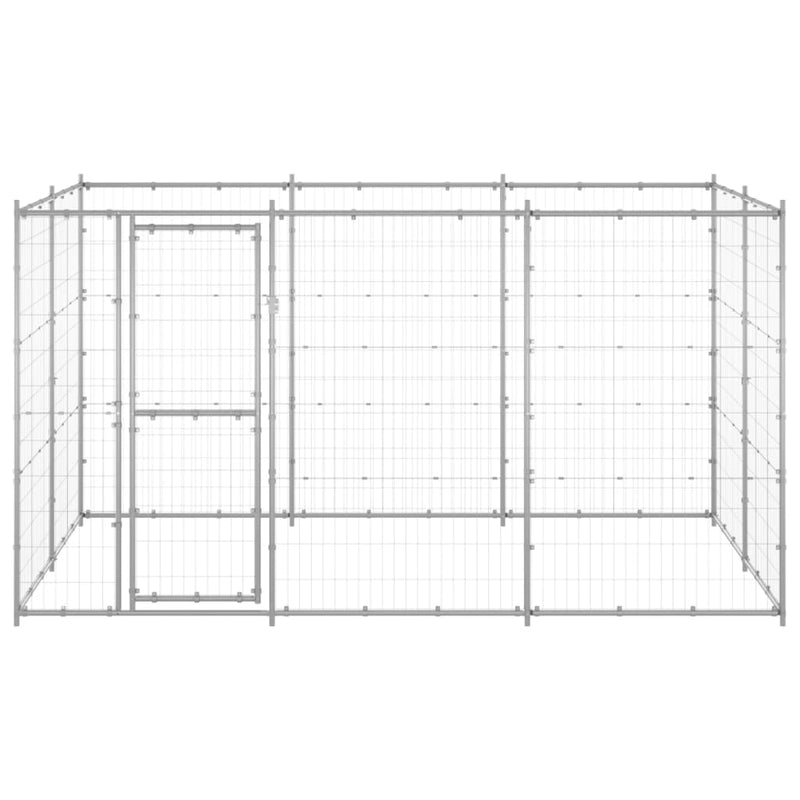 Outdoor Dog Kennel Galvanised Steel 7.26 m² Payday Deals