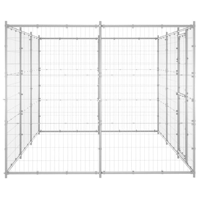 Outdoor Dog Kennel Galvanised Steel 7.26 m² Payday Deals