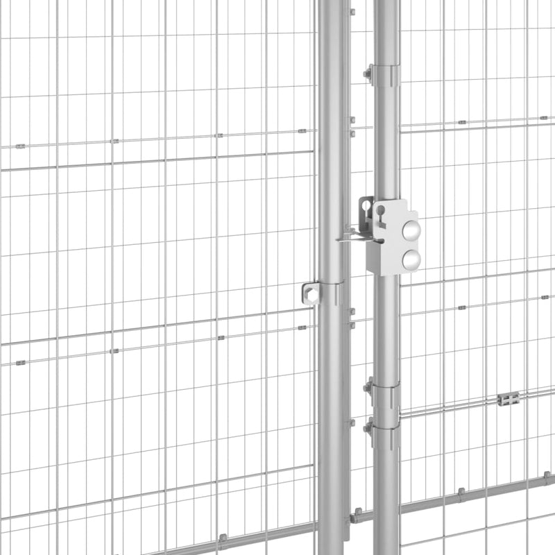 Outdoor Dog Kennel Galvanised Steel 7.26 m² Payday Deals