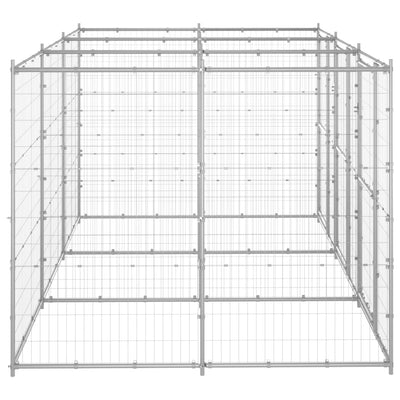 Outdoor Dog Kennel Galvanised Steel 7.26 m² Payday Deals