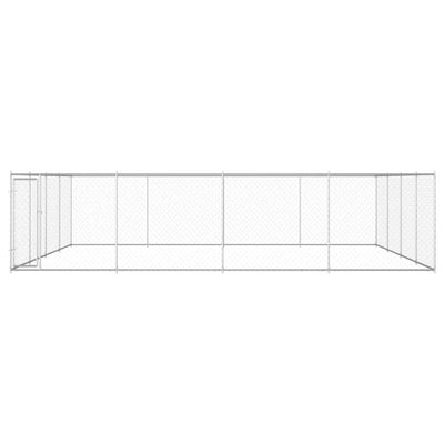 Outdoor Dog Kennel Galvanised Steel 760x760x185 cm Payday Deals