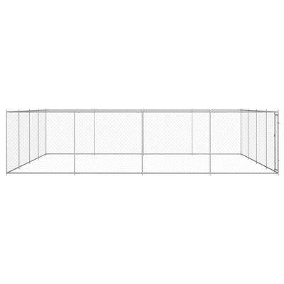 Outdoor Dog Kennel Galvanised Steel 760x760x185 cm Payday Deals