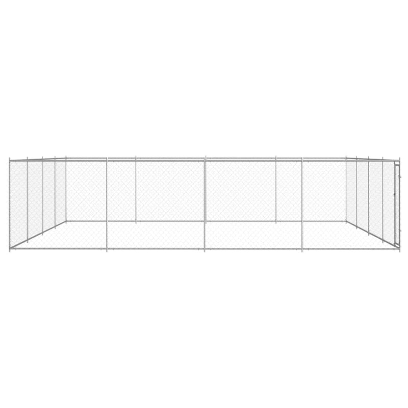 Outdoor Dog Kennel Galvanised Steel 760x760x185 cm Payday Deals