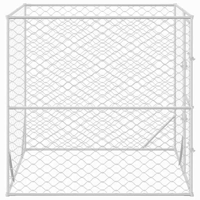 Outdoor Dog Kennel Silver 2x2x2 m Galvanised Steel Payday Deals