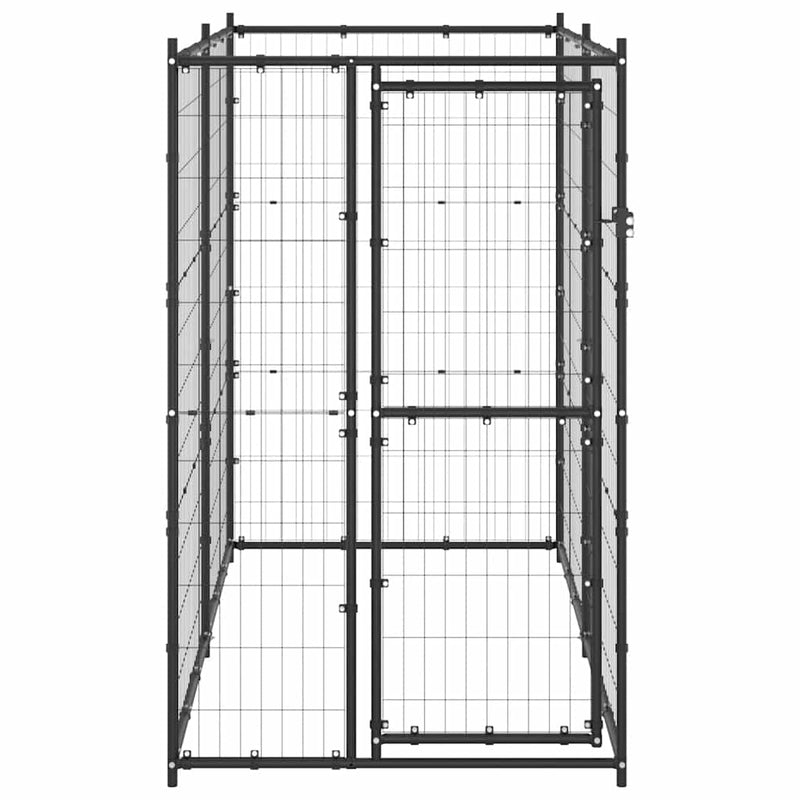 Outdoor Dog Kennel Steel 110x220x180 cm Payday Deals