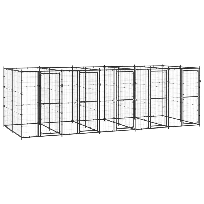 Outdoor Dog Kennel Steel 12.1 m² Payday Deals