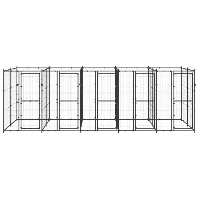 Outdoor Dog Kennel Steel 12.1 m² Payday Deals