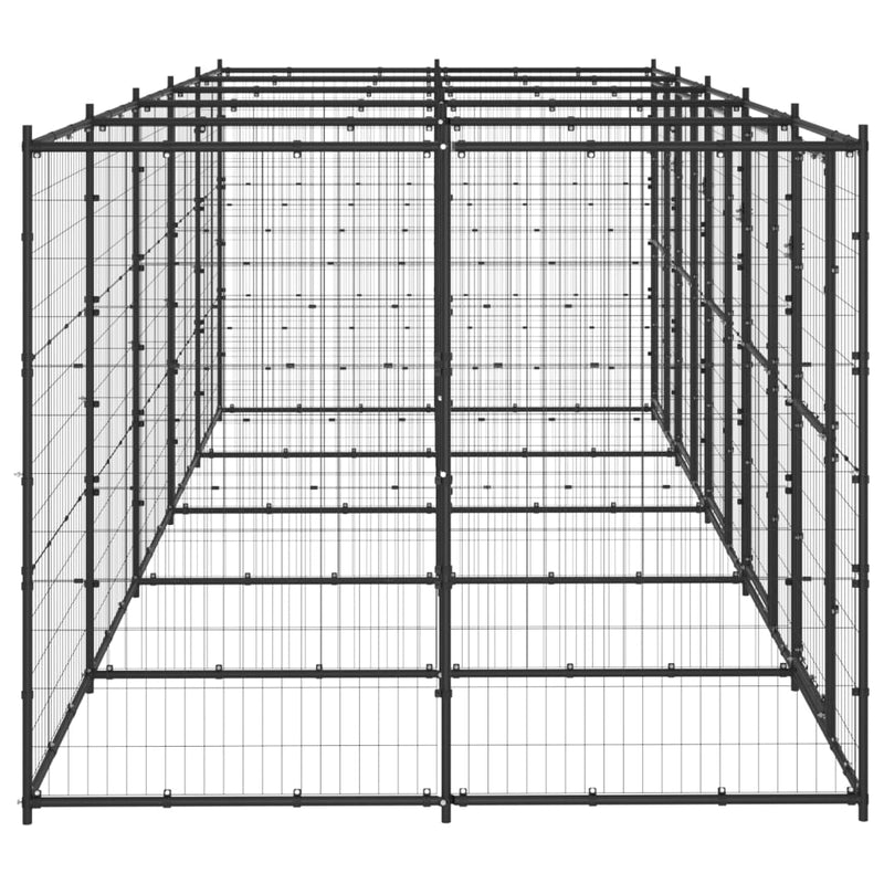 Outdoor Dog Kennel Steel 12.1 m² Payday Deals