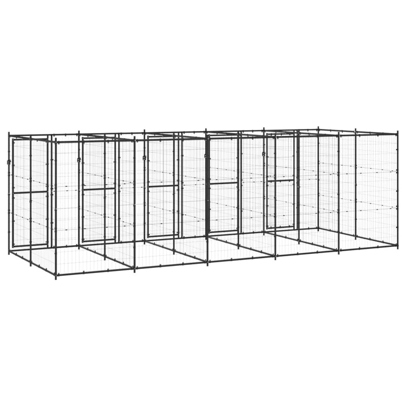 Outdoor Dog Kennel Steel 12.1 m² Payday Deals