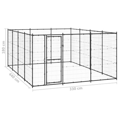 Outdoor Dog Kennel Steel 14.52 m² Payday Deals