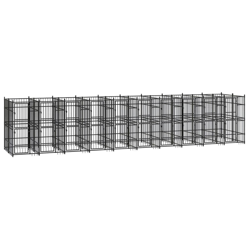 Outdoor Dog Kennel Steel 18.43 m² Payday Deals