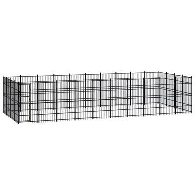 Outdoor Dog Kennel Steel 36.86 m² Payday Deals