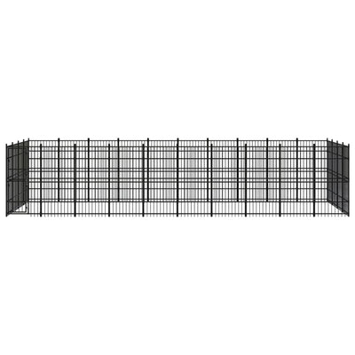 Outdoor Dog Kennel Steel 36.86 m² Payday Deals