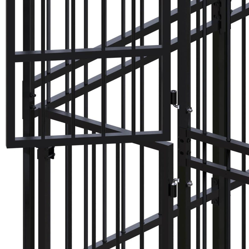 Outdoor Dog Kennel Steel 36.86 m² Payday Deals