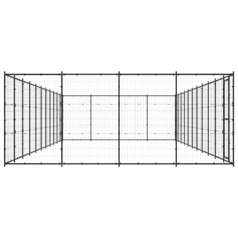 Outdoor Dog Kennel Steel 53.24 m² Payday Deals