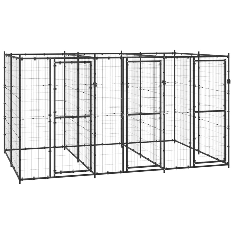 Outdoor Dog Kennel Steel 7.26 m² Payday Deals