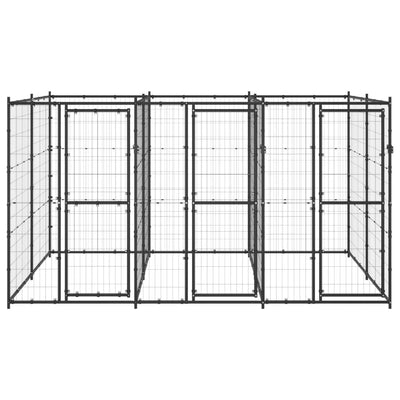 Outdoor Dog Kennel Steel 7.26 m² Payday Deals