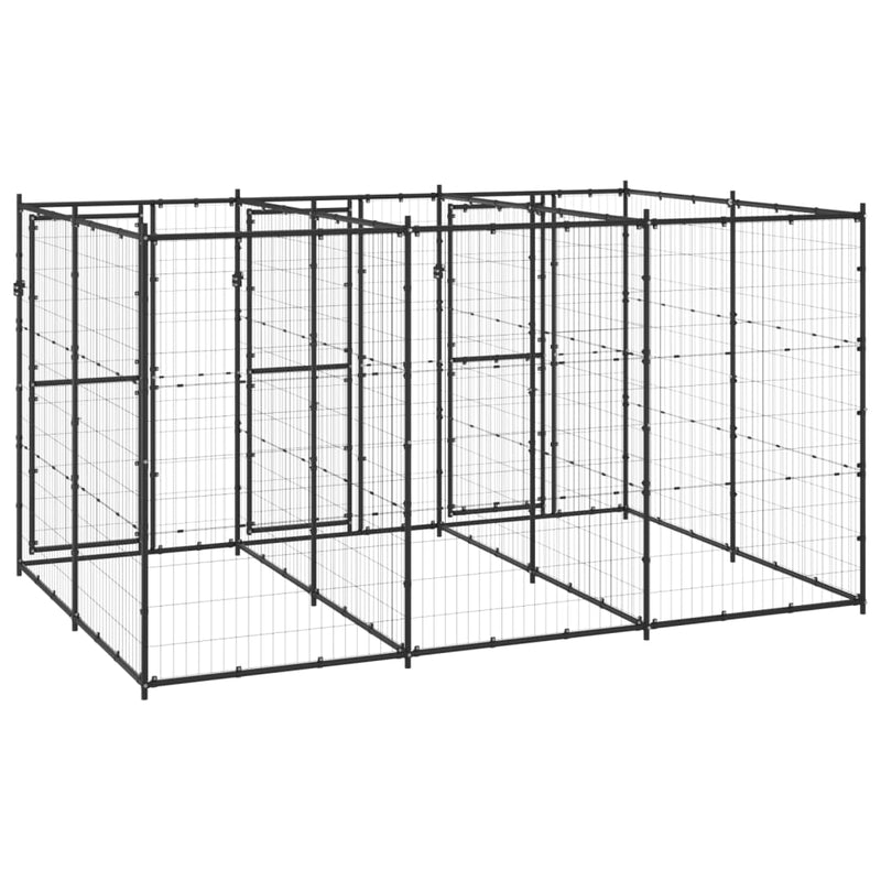 Outdoor Dog Kennel Steel 7.26 m² Payday Deals