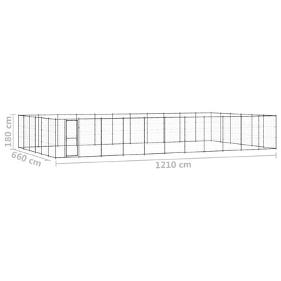 Outdoor Dog Kennel Steel 79.86 m² Payday Deals