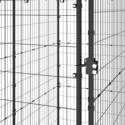 Outdoor Dog Kennel Steel with Roof 110x220x180 cm Payday Deals