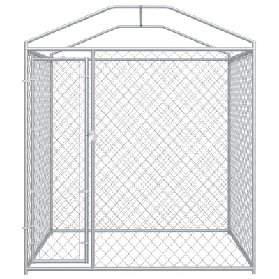 Outdoor Dog Kennel with Canopy Top 193x193x225 cm Payday Deals