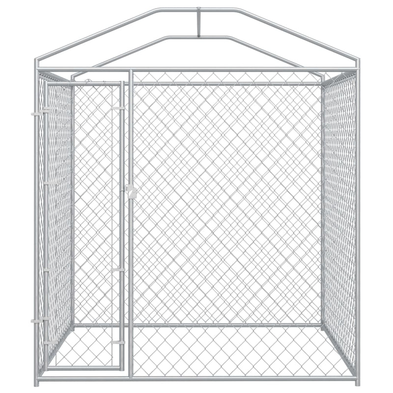 Outdoor Dog Kennel with Canopy Top 193x193x225 cm Payday Deals