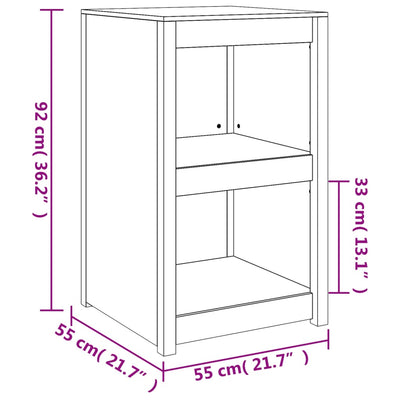 Outdoor Kitchen Cabinet 55x55x92 cm Solid Wood Douglas Payday Deals