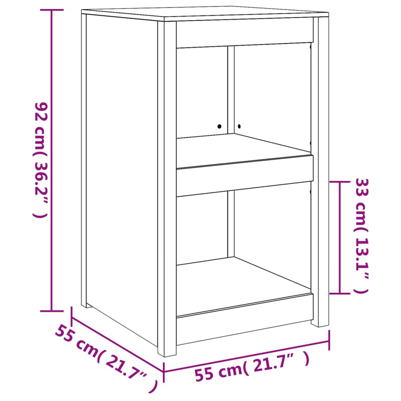 Outdoor Kitchen Cabinet 55x55x92 cm Solid Wood Douglas Payday Deals
