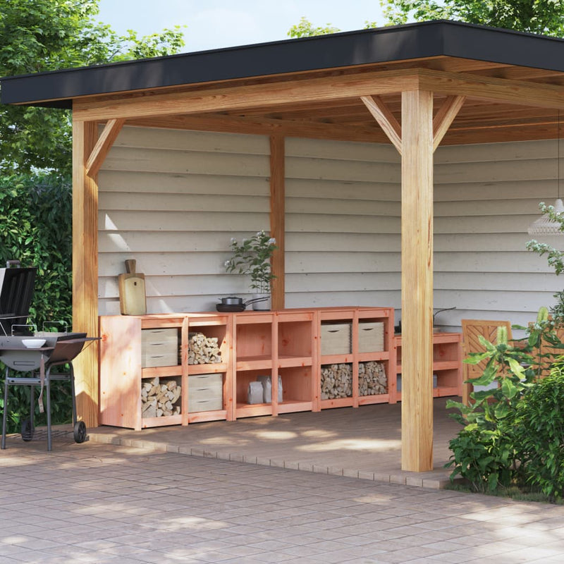 Outdoor Kitchen Cabinets 3 pcs Solid Wood Douglas Payday Deals