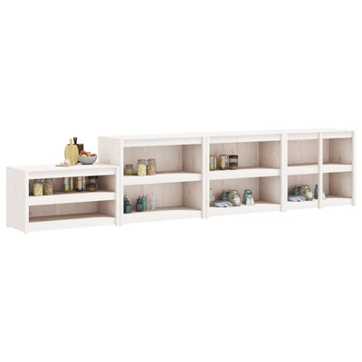 Outdoor Kitchen Cabinets 4 pcs White Solid Wood Pine Payday Deals