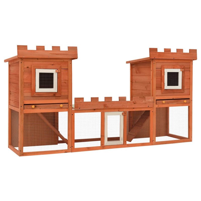 Outdoor Large Rabbit Hutch House Pet Cage Double House Payday Deals