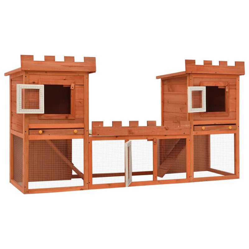 Outdoor Large Rabbit Hutch House Pet Cage Double House Payday Deals