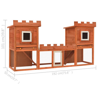 Outdoor Large Rabbit Hutch House Pet Cage Double House Payday Deals