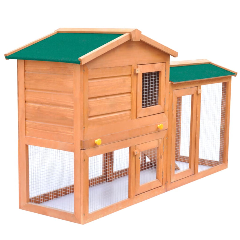 Outdoor Large Rabbit Hutch Small Animal House Pet Cage Wood Payday Deals