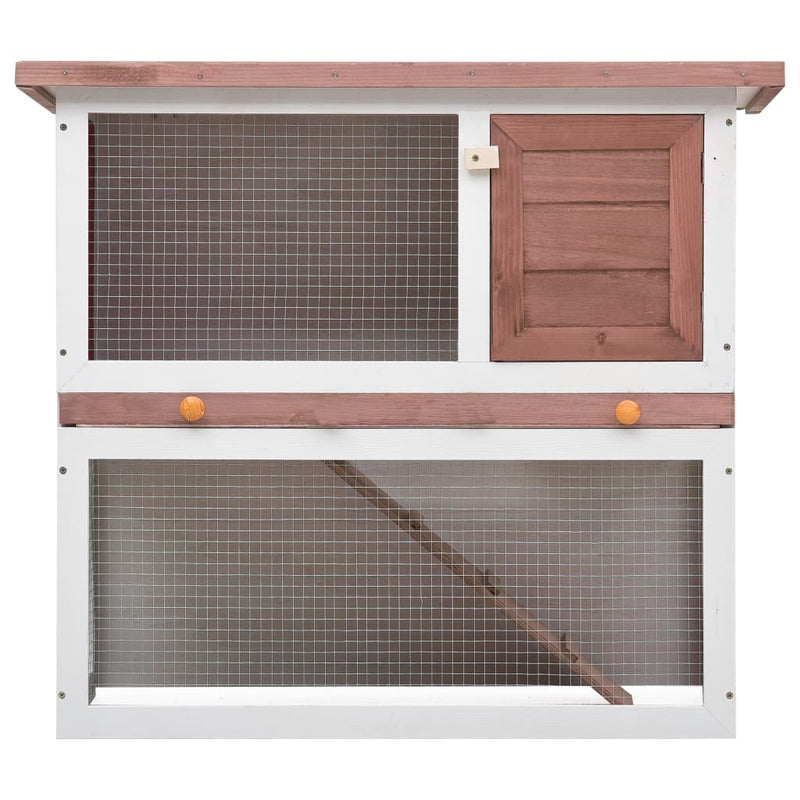 Outdoor Rabbit Hutch 1 Door Brown Wood Payday Deals
