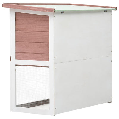 Outdoor Rabbit Hutch 1 Door Brown Wood Payday Deals