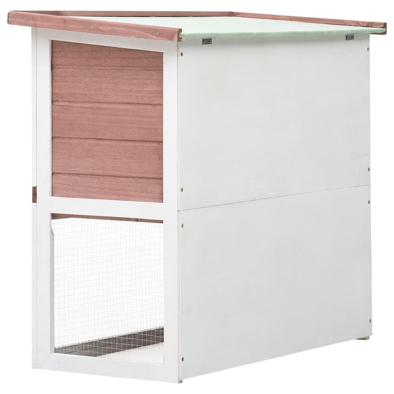 Outdoor Rabbit Hutch 1 Door Brown Wood Payday Deals