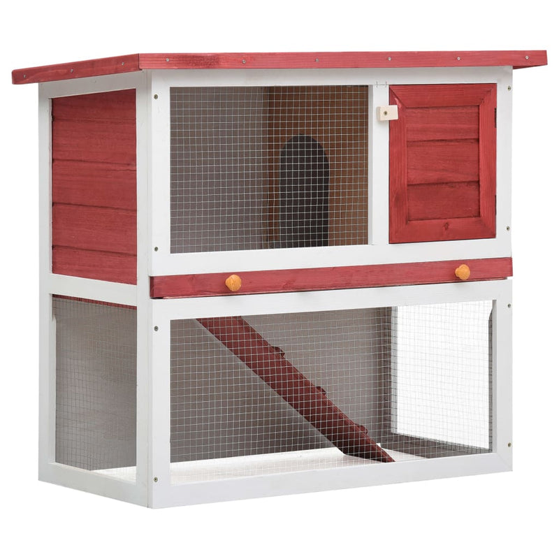 Outdoor Rabbit Hutch 1 Door Red Wood Payday Deals