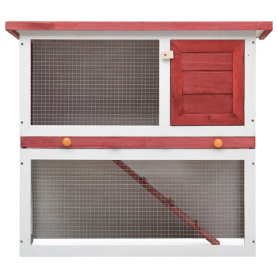 Outdoor Rabbit Hutch 1 Door Red Wood Payday Deals