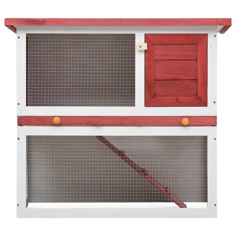 Outdoor Rabbit Hutch 1 Door Red Wood Payday Deals
