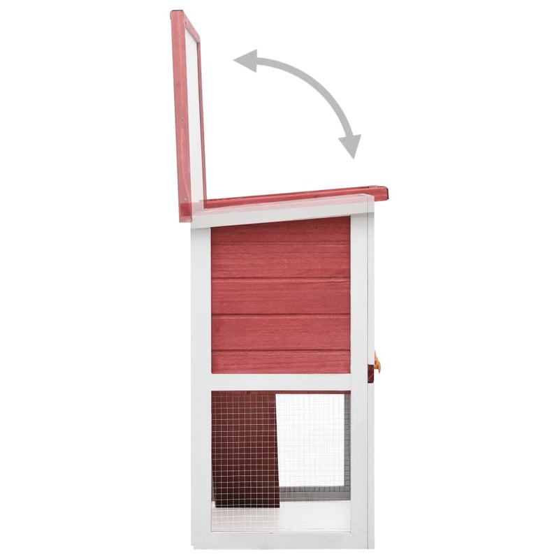 Outdoor Rabbit Hutch 1 Door Red Wood Payday Deals