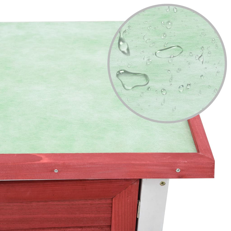 Outdoor Rabbit Hutch 1 Door Red Wood Payday Deals