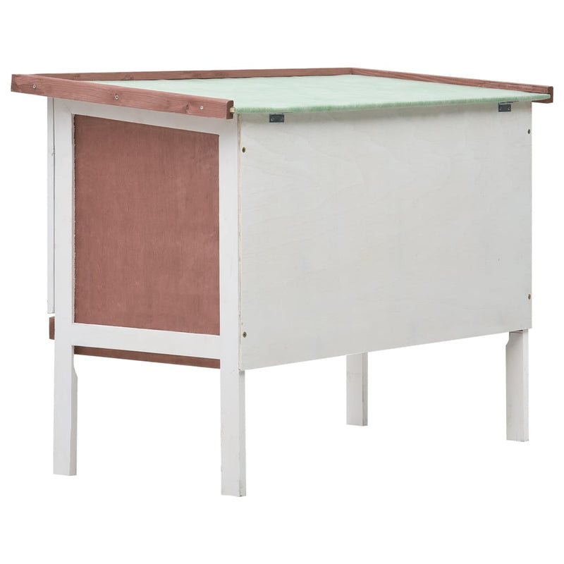 Outdoor Rabbit Hutch 1 Layer Brown Wood Payday Deals