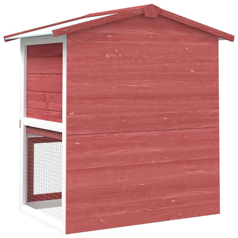 Outdoor Rabbit Hutch 3 Doors Red Wood Payday Deals